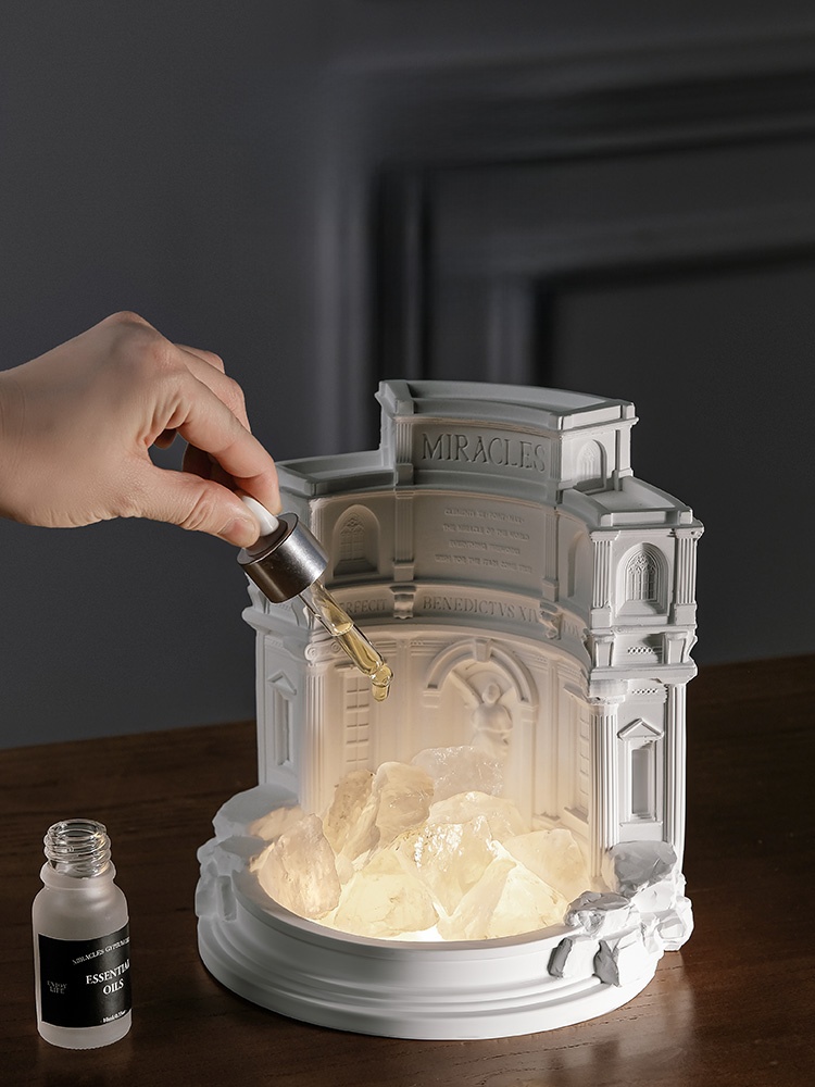 Air Stone Diffuser - Rzymski Dyfuzor z Kryształowymi Kamieniami, Lampa